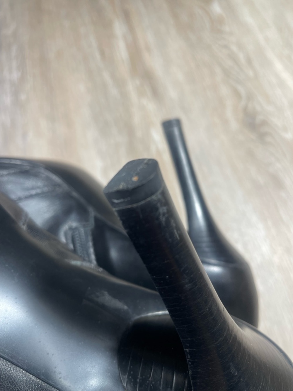 Carlos by Carlos Santana Black leather Stiletto Boots /made in Brazil/ size 8 - Picture 4 of 10
